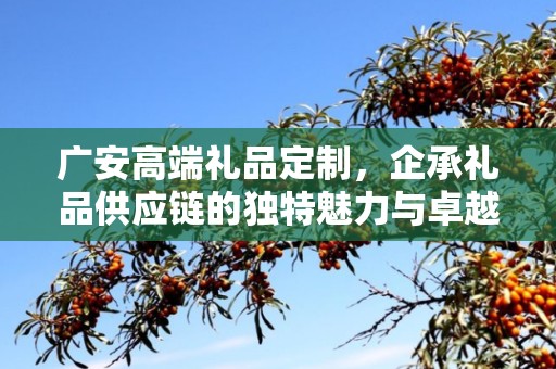 广安高端礼品定制，企承礼品供应链的独特魅力与卓越服务