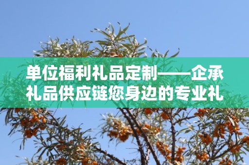单位福利礼品定制——企承礼品供应链您身边的专业礼品定制公司